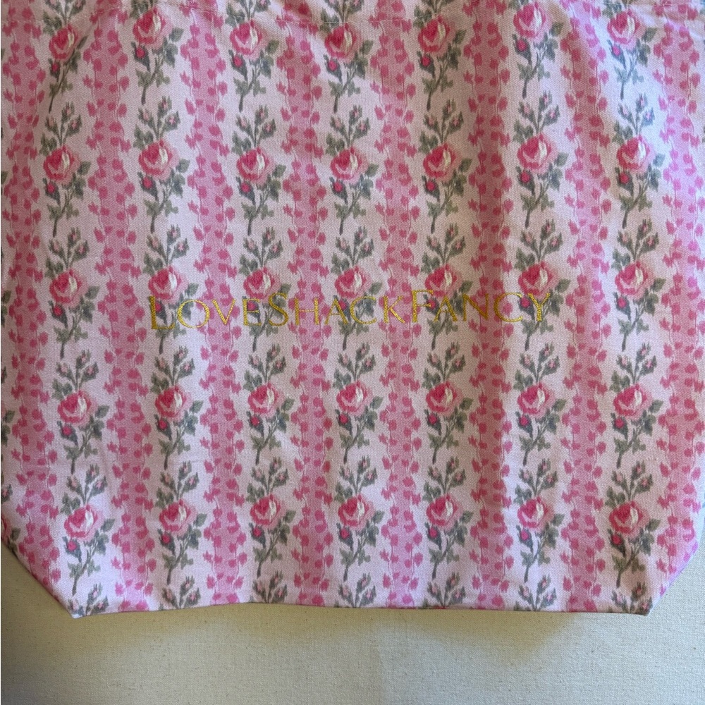 LoveShackFancy Pink Floral Tote - Picture 2 of 6